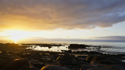 Sonnenaufgang am Strand von Costa Calma auf Fuerteventura