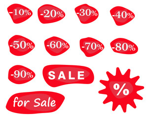 Poster - sale illustration. collection of vector price tags. isolated ribbons sale banners. offers a new coll