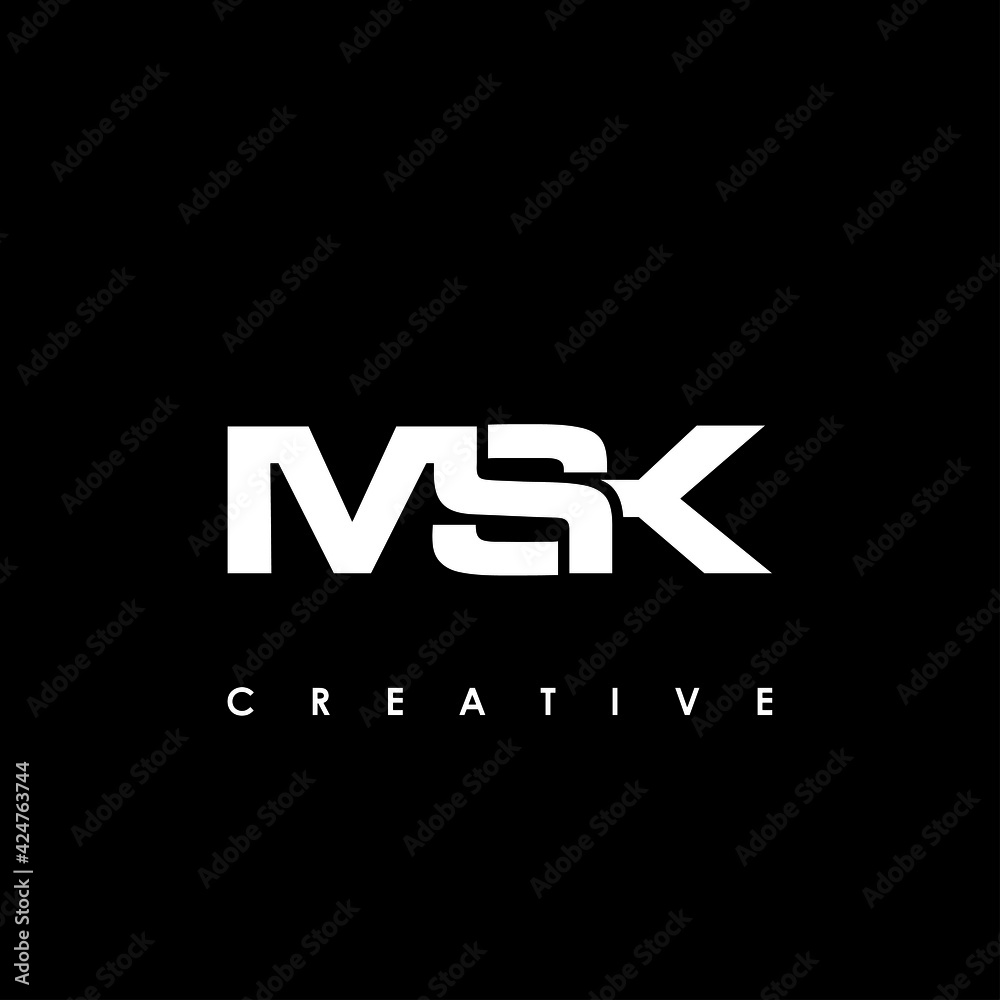 MSK Letter Initial Logo Design Template Vector Illustration Stock