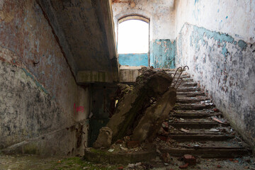 Wall Mural - abandoned building overgrown with plants