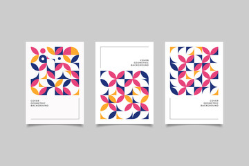 Canvas Print - set of colorful business geometric abstract vector