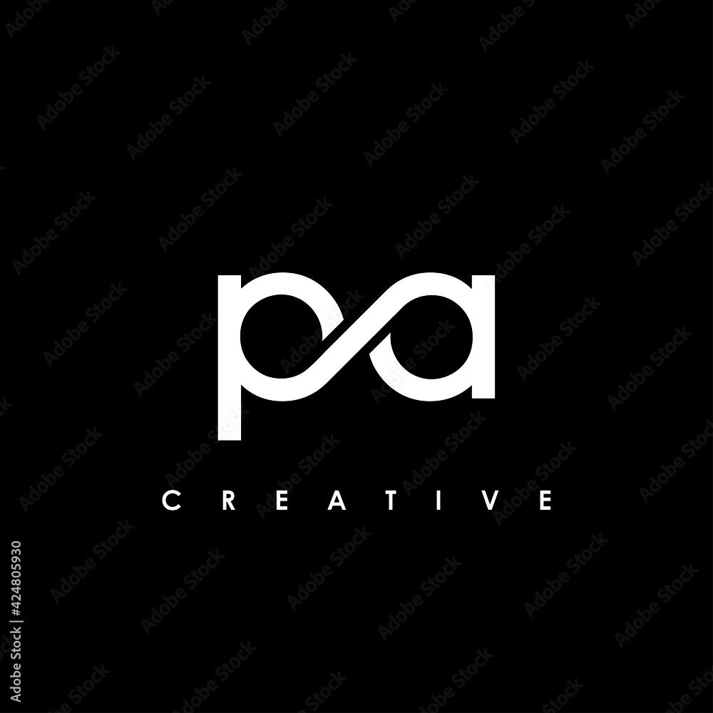 PA Letter Initial Logo Design Template Vector Illustration - obrazy, fototapety, plakaty 