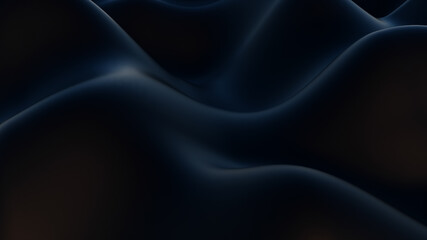 Wall Mural - 3d illustration of black gradient fluid abstract fluid background