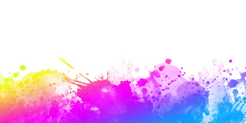 Wall Mural - Bright watercolor stains abstract background