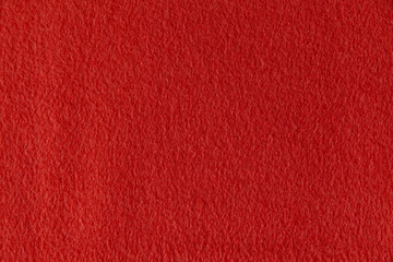 smooth surface of bright red fleece, background, texture