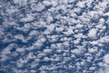 Texture Of Small White Clouds In The Blue Sky