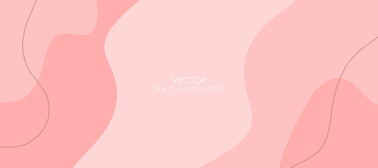 Wall Mural - Trendy pink organic background. Abstract pattern design in modern style for banner, text space, web, card, media promotion and wallpaper. Vector