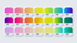 Pantone Colour Palette Catalog Samples Gradient in RGB or HEX Pastel and Neon