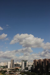 Cityscape with blue sky on a sunny day