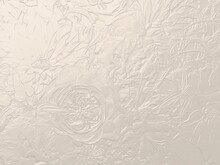 Flower Arrangement Of English Rose And Dahlia. Metallic Silver Background 3D Illustration. 3D Render.