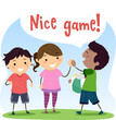 Stickman Kids Social Skills Complementing Others