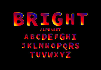 Canvas Print - Bright. Creative high detail font