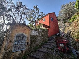 Wall Mural - medieval alley of Sant Ilario Genoa Italy