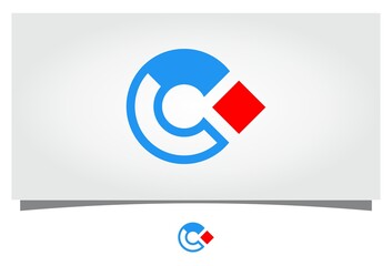 Wall Mural - letter c connection logo