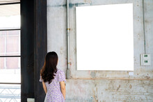 Looking At A Blank Picture Frame On A White Wall Art Gallery