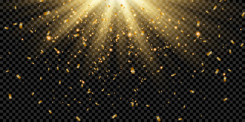 Wall Mural - light flare special effect with rays of light and magic sparkles. glow transparent vector light effe