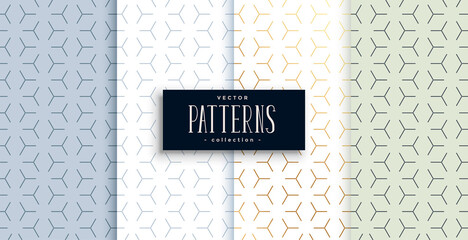 Canvas Print - set of four minimalist geometric pattern design