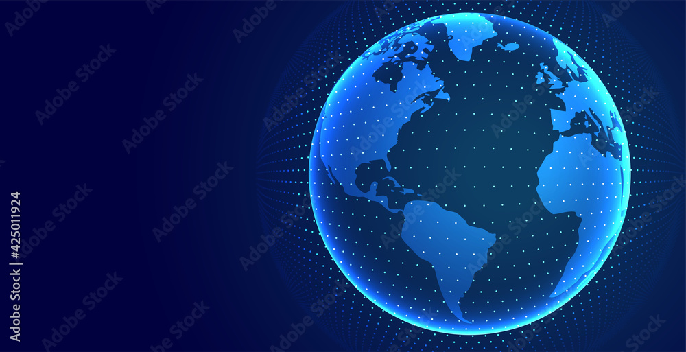 technology earth digital global background Stock Vector | Adobe Stock