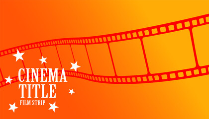 Wall Mural - cinema tile movie film strip orange background