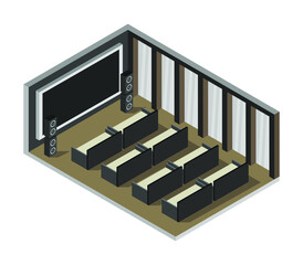 Sticker - Isometric cinema room