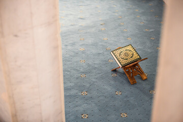 Quran - holy book of Muslims in the mosque