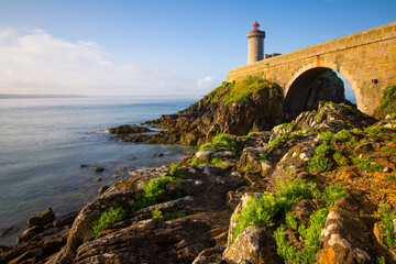 Canvas Print - Petit Minou lighthouse near Brest city, Bretagne