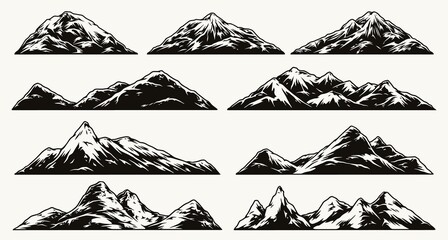 Mountain landscapes composition
