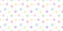 Hearts And Paws Seamless Repeat Pattern Background, Cute.
