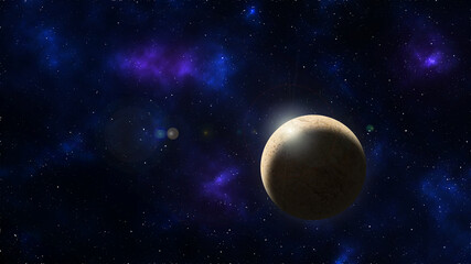 Wall Mural - star and galaxy, space background,milky way galaxy.yellow planet and nebula.