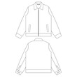 Template zip jacket vector illustration flat sketch design outline