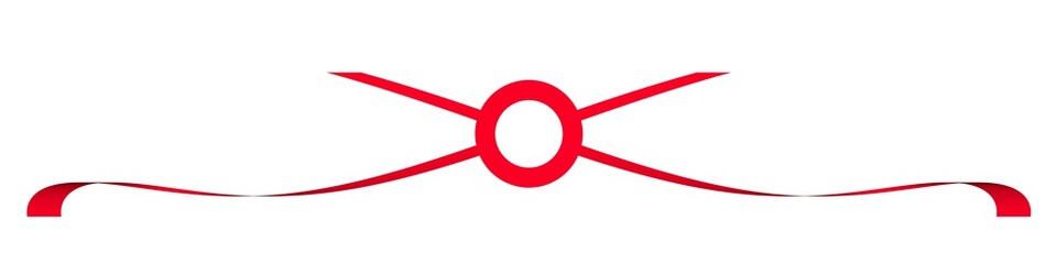 Poster - Red ribbon pattern. Rendering an image.