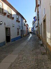 Naklejka na meble Óbidos, Portugal; 03 11 2019: White houses in the town of Óbidos..