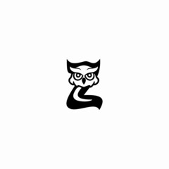 Canvas Print - Z Letter logo icon with owl icon design vector illustration