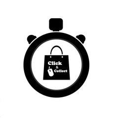 Poster - Click & collect, achat en ligne à emporter express