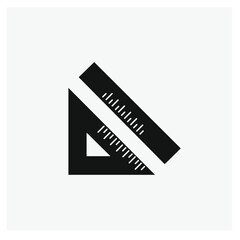 Poster - Ruler vector icon.  Editable stroke. Linear style sign for use on web design and mobile apps, logo. Symbol illustration. Pixel vector graphics - Vector