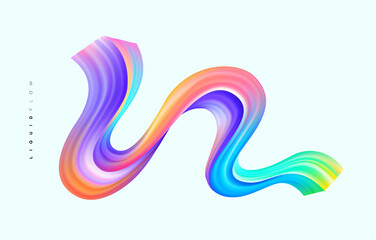 Poster - Colorful liquid wave background, Dynamic 3d color flow vector element for website, brochure, poster. Colorful wavy vector illustration, Modern background design.