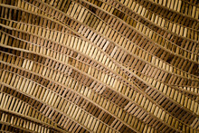 Nature Background Of Brown Handicraft Weave Texture Bamboo Surface