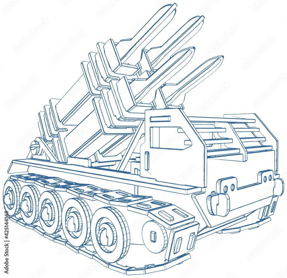 Multiple Rocket Launcher Toy Puzzle Vector. Illustration Isolated On ...