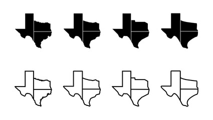 Texas icon set. texas sign symbol