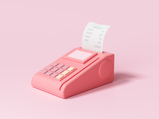 Poster - pos terminal payment methods, online shopping payment by credit card 3d render illustration
