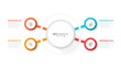 © Amstock - Business infographic template design with circle and marketing icons process step with 4 options. Can be used for workflow diagram, presentation or web design, Vector illustration.