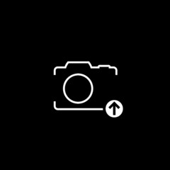 Canvas Print - Photo Upload icon isolated on dark background