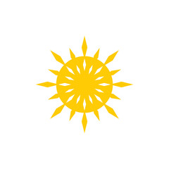 Sticker - Yellow sun logo design template