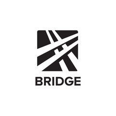 Canvas Print - Bridge shadow logo design template