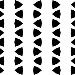 Poster - Black Vectical Triangles Pattern. Seamless Vectical Location Triangles Ornament.
