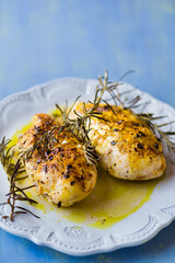 Poster - golden roast baked chicken breast