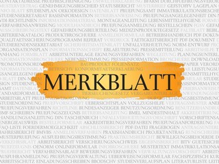 Fototapete - Merkblatt