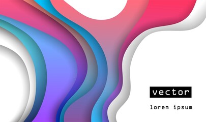 Poster - Vector background. 3D abstract paper art style, design layout for business presentations, flyers, posters, prints, cards, brochure cover.