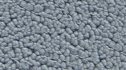 Poster - Soft spheres of a silver color pressed together. Abstract texture or wallpaper for a desktop background for a pc or smartphone. Pattern or decor. 3d rendering image.