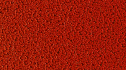 Poster - Soft spheres of a red color pressed together. Abstract texture or wallpaper for a desktop background for a pc or smartphone. Pattern or decor. 3d rendering image.